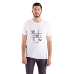 camiseta de pug jogo da velha