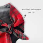 bandana pet cachorro xadrez natal
